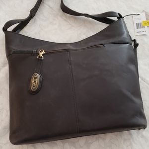 Born vintage distressed leather shoulder bag